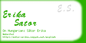 erika sator business card
